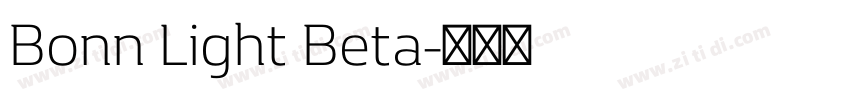Bonn Light Beta字体转换
